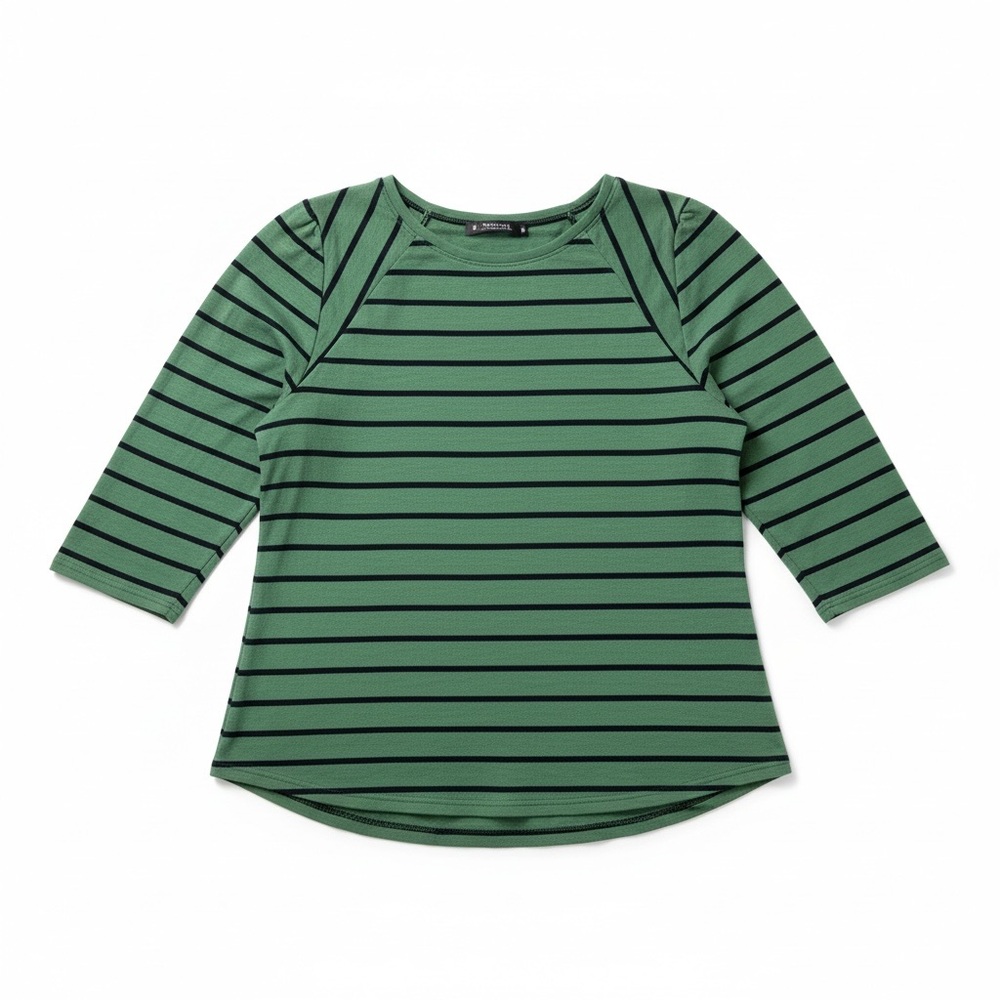 White House Black Market Green and Black Top - Picture 2 of 5